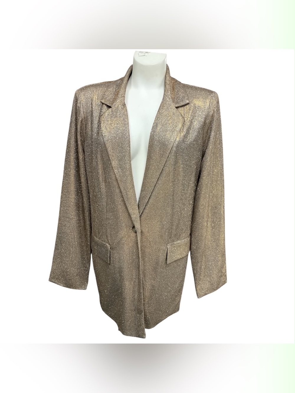 wild fable NWT Metallic Taupe Gold Blazer Jacket Size M